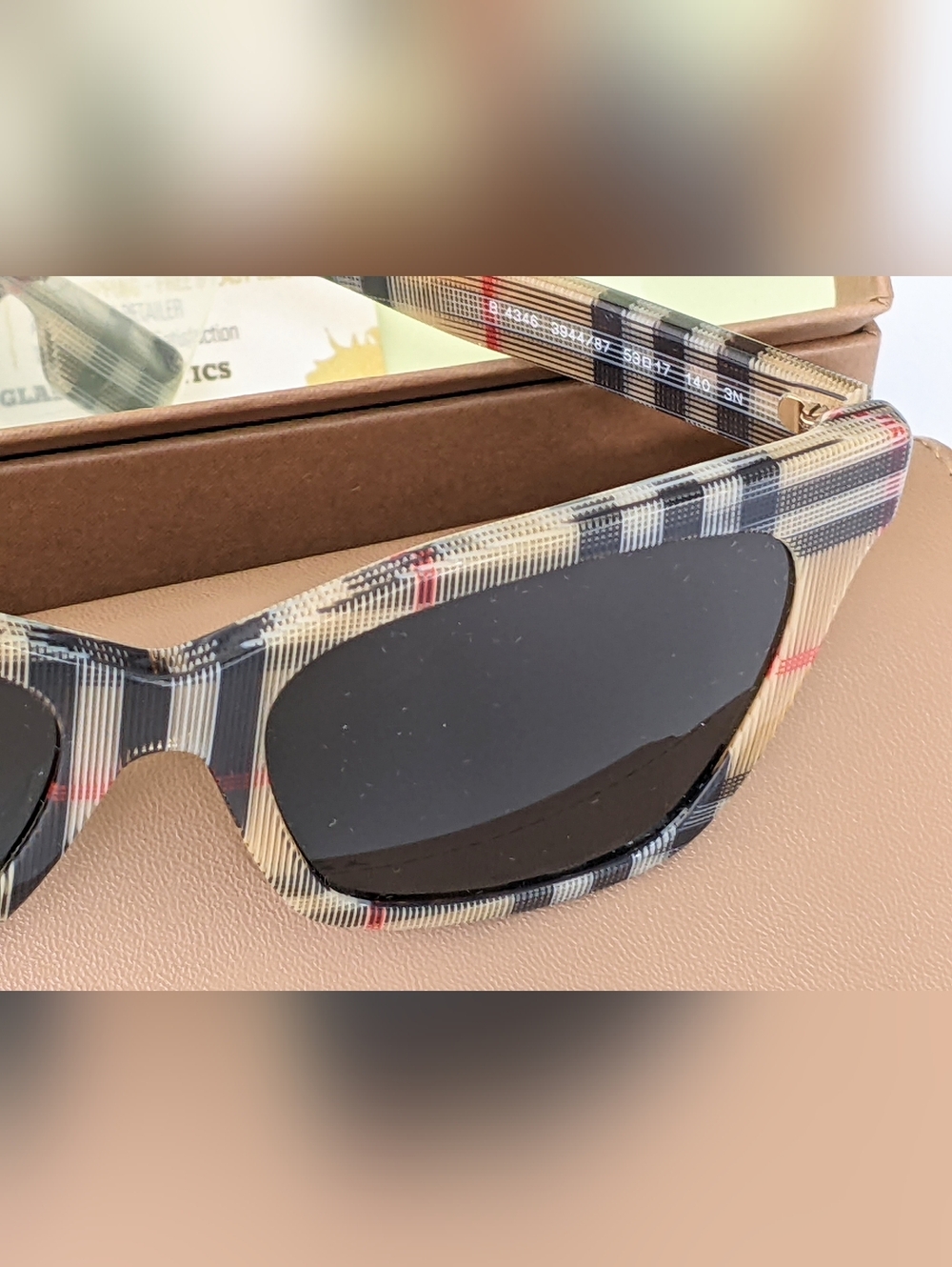 NWT AUTHENTIC BURBERRY 0BE4346 ELSA SUNGLASSES VINTAGE CHECK - Picture 15 of 15